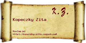 Kopeczky Zita névjegykártya